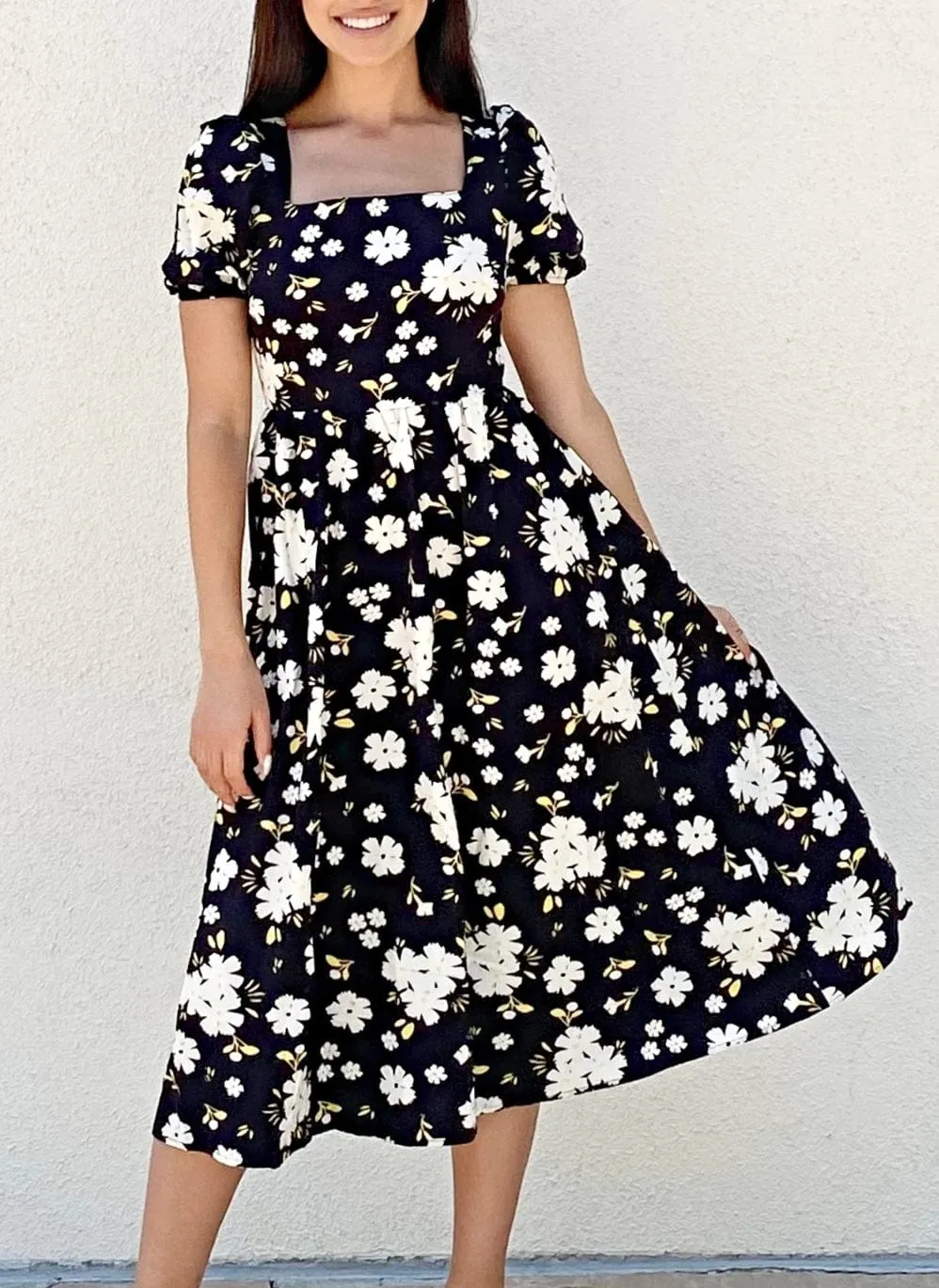 Double Tie Back Floral Dress