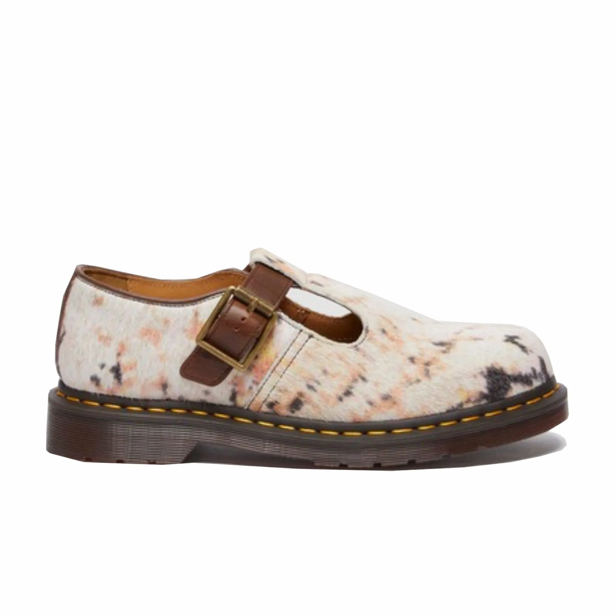 Dr. Martens T-Bar Hair On   Orleans (Multi Abstract/Butterscotch)