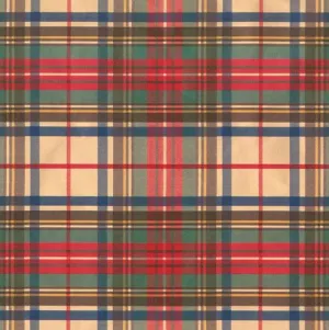 Dress Stewart Tartan Gold Foil Roll Wrap