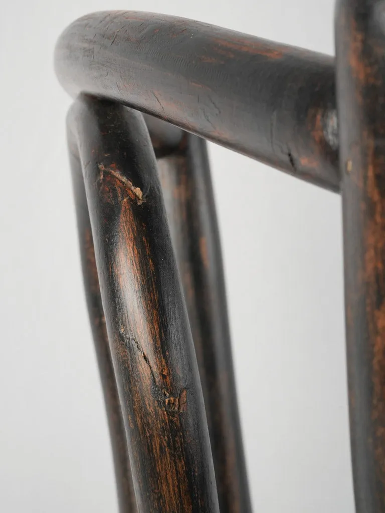 Early 20th century French bistro chair w/ blackened patina