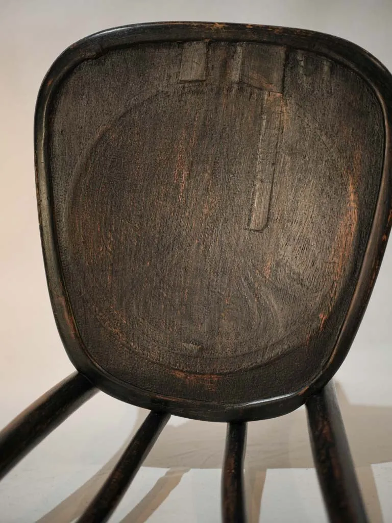 Early 20th century French bistro chair w/ blackened patina