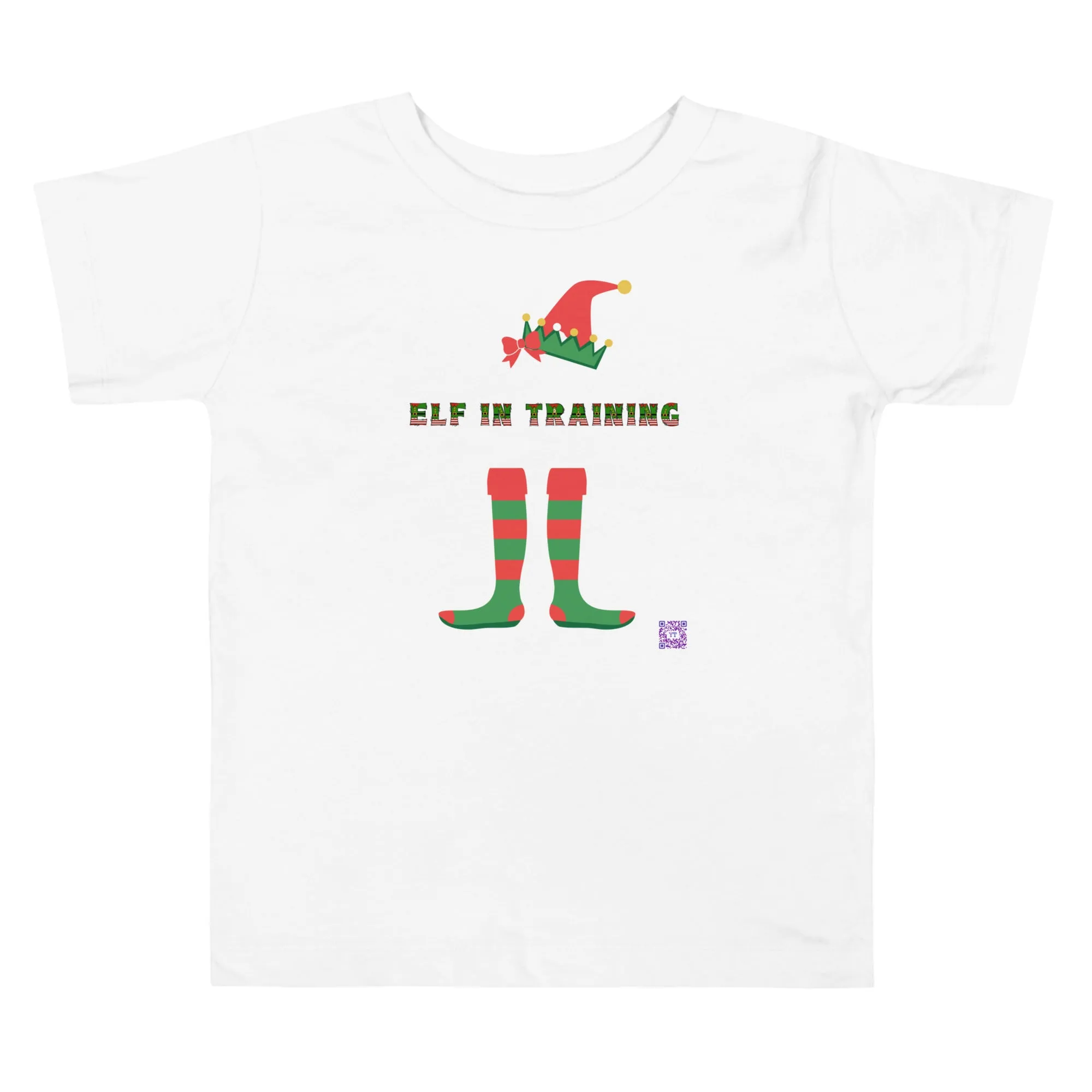 Elf in Training Christmas T-Shirt for Toddlers, Elf Costume Tee, Funny Holiday Shirt, Unique Christmas Present, Festive Elf Socks Design