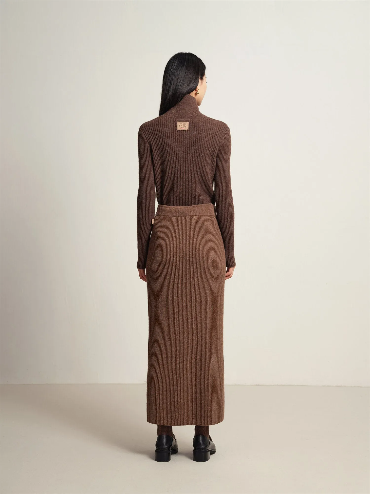 EP YAYING Cashmere Straight Skirt