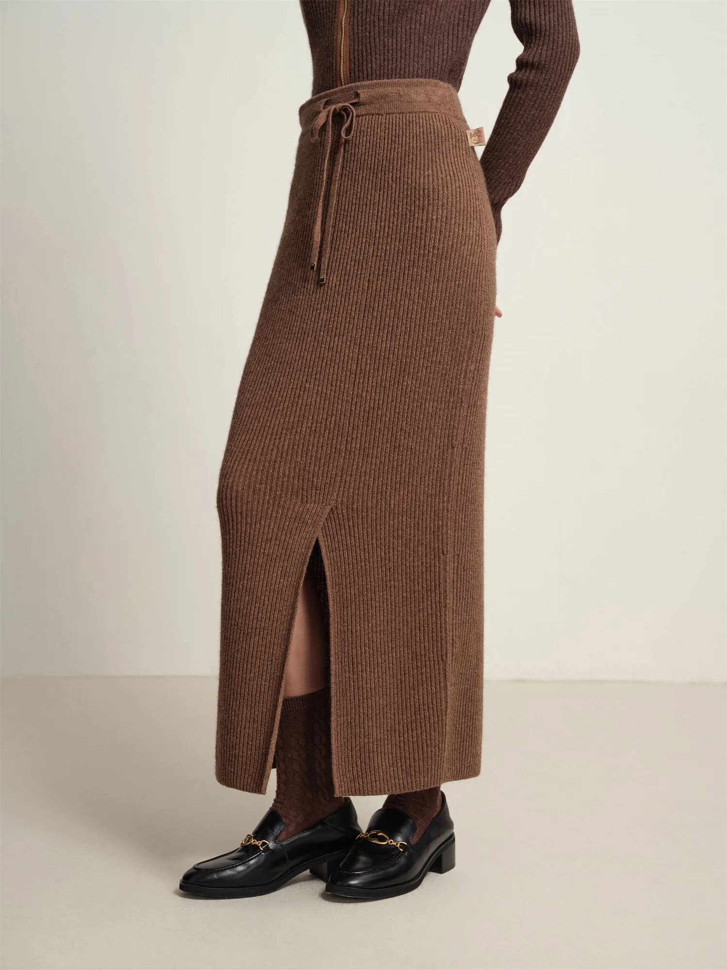 EP YAYING Cashmere Straight Skirt