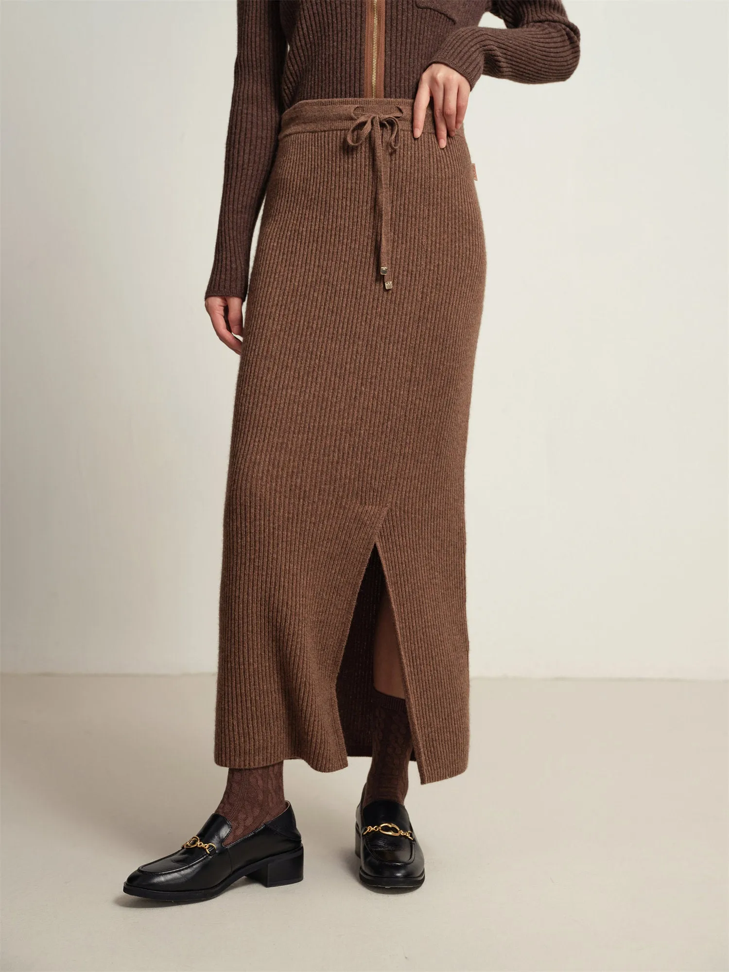 EP YAYING Cashmere Straight Skirt