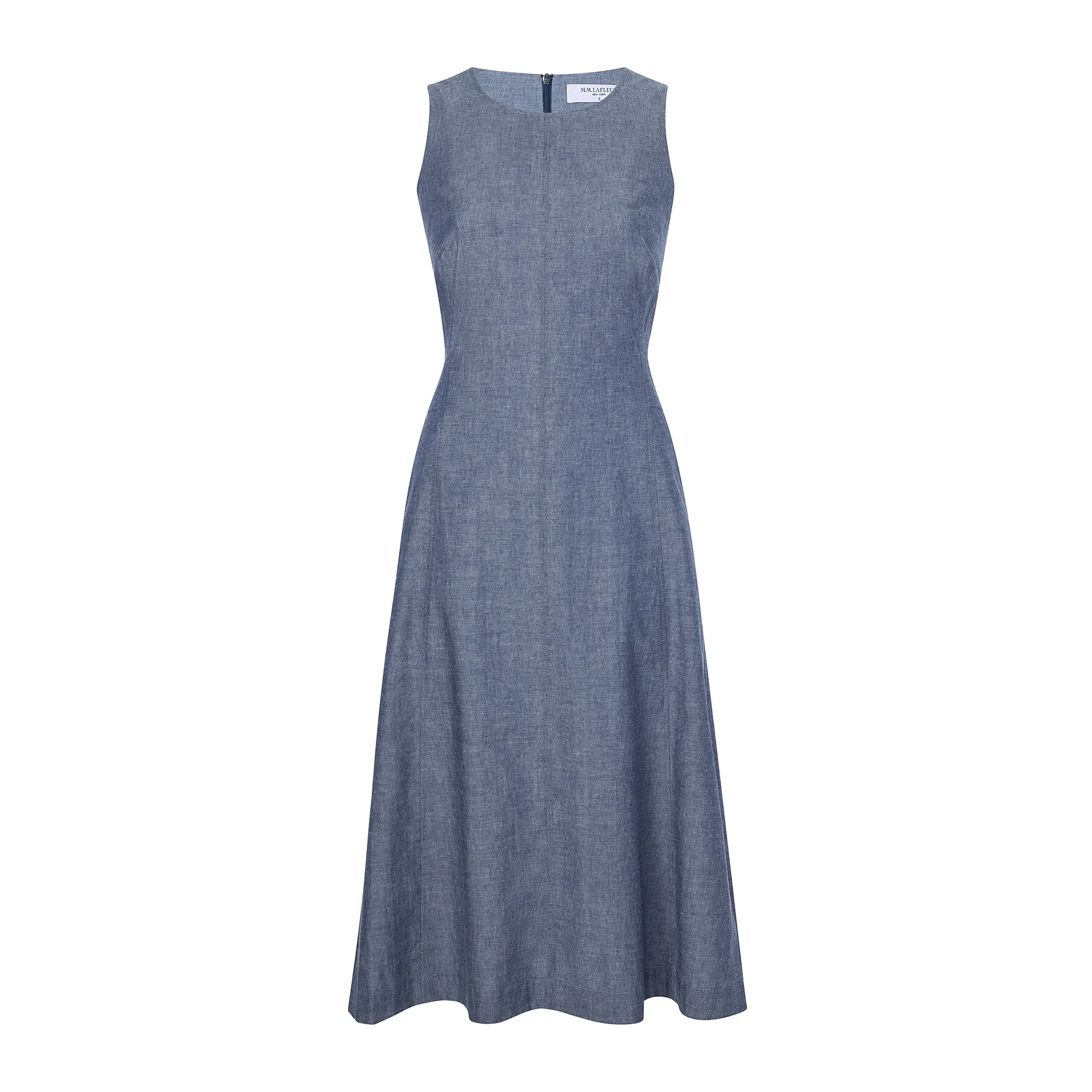 Estela Dress - Chambray :: Clear Blue