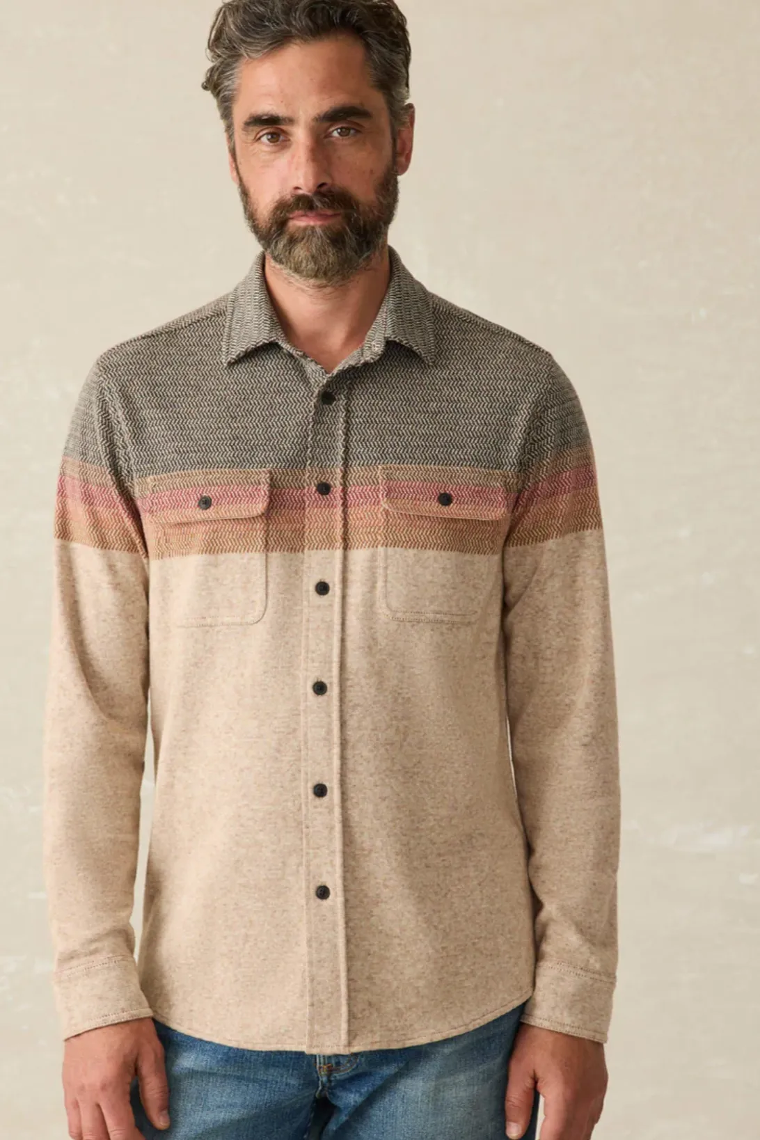 Faherty Men's Legend Sweater Shirt Autumn Coast