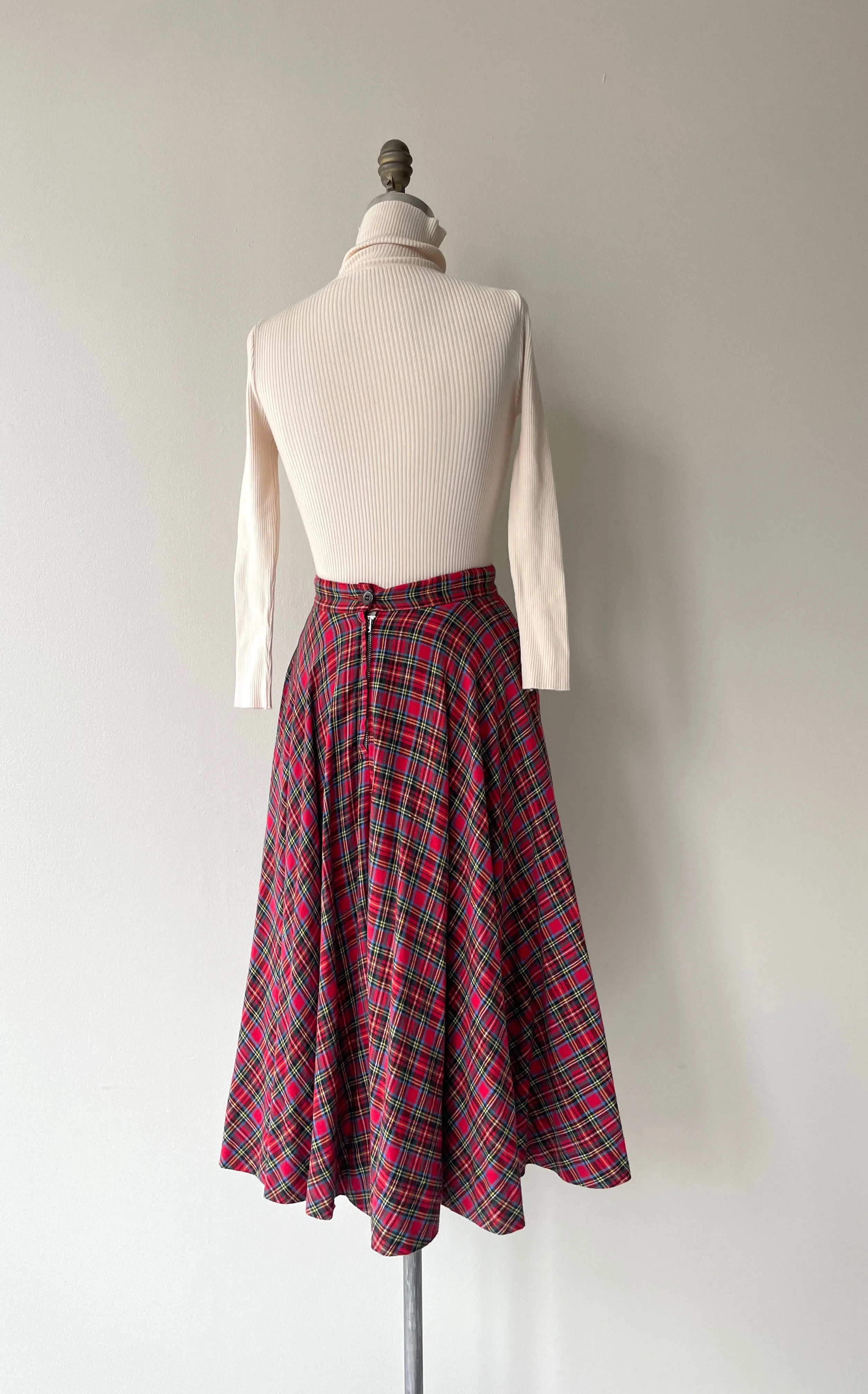 Flannel Tartan Skirt | 1950s