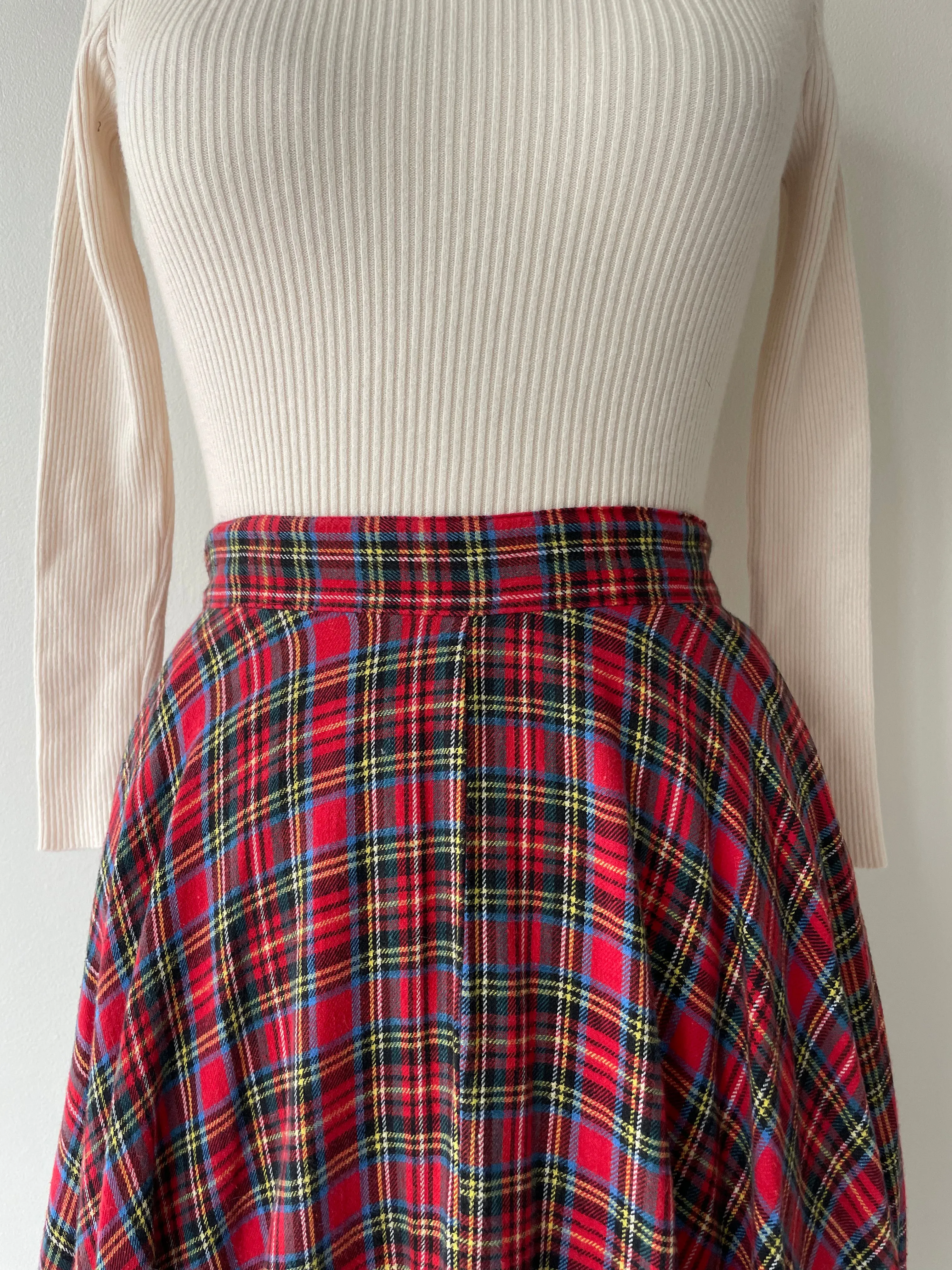 Flannel Tartan Skirt | 1950s