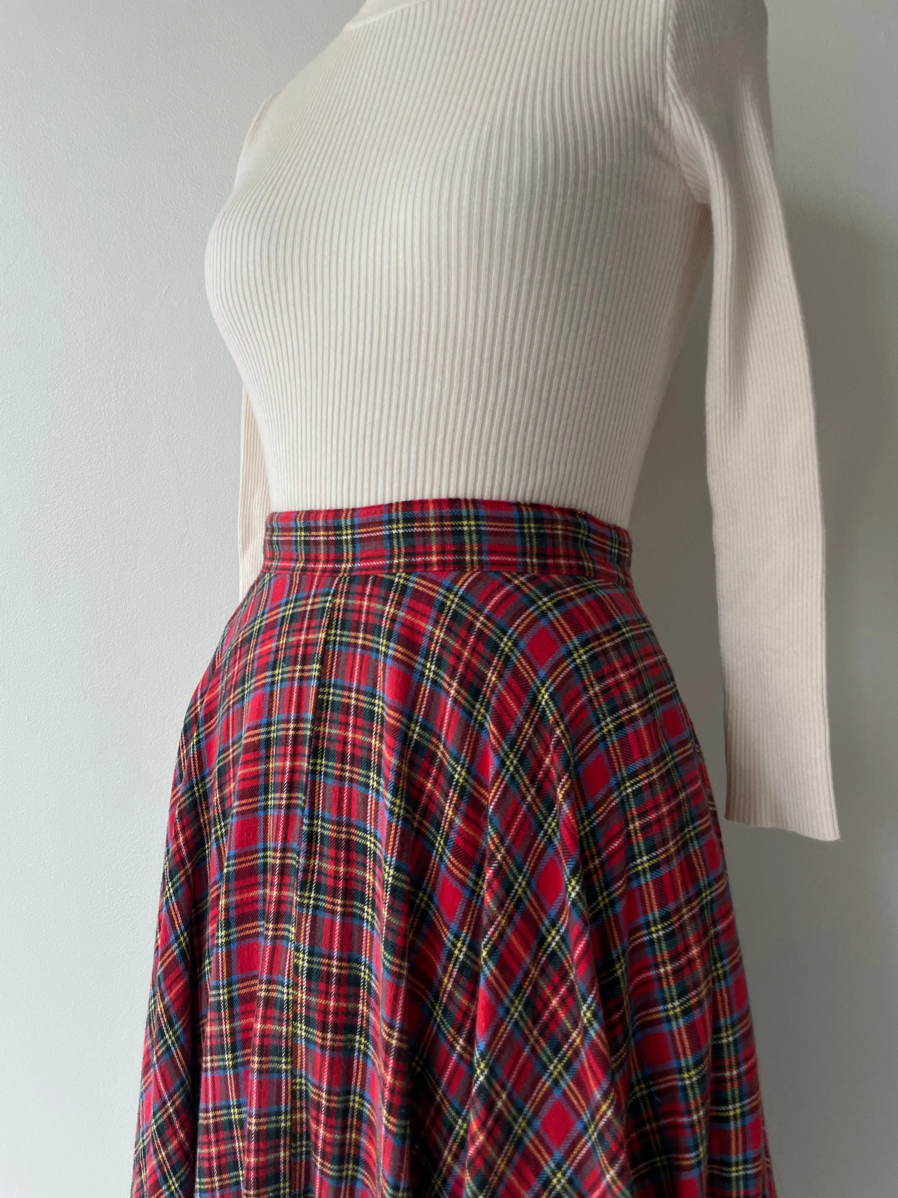 Flannel Tartan Skirt | 1950s