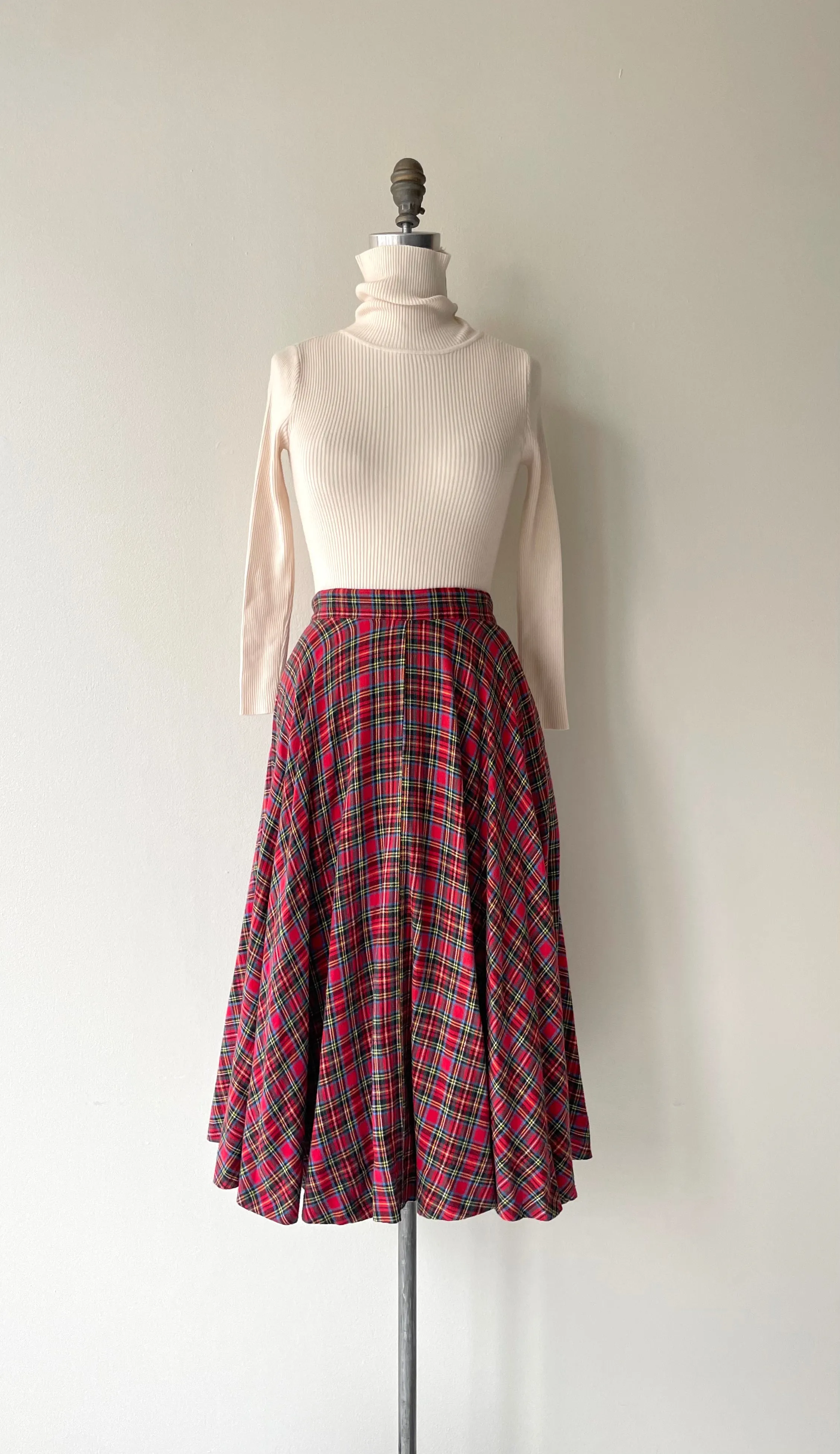 Flannel Tartan Skirt | 1950s