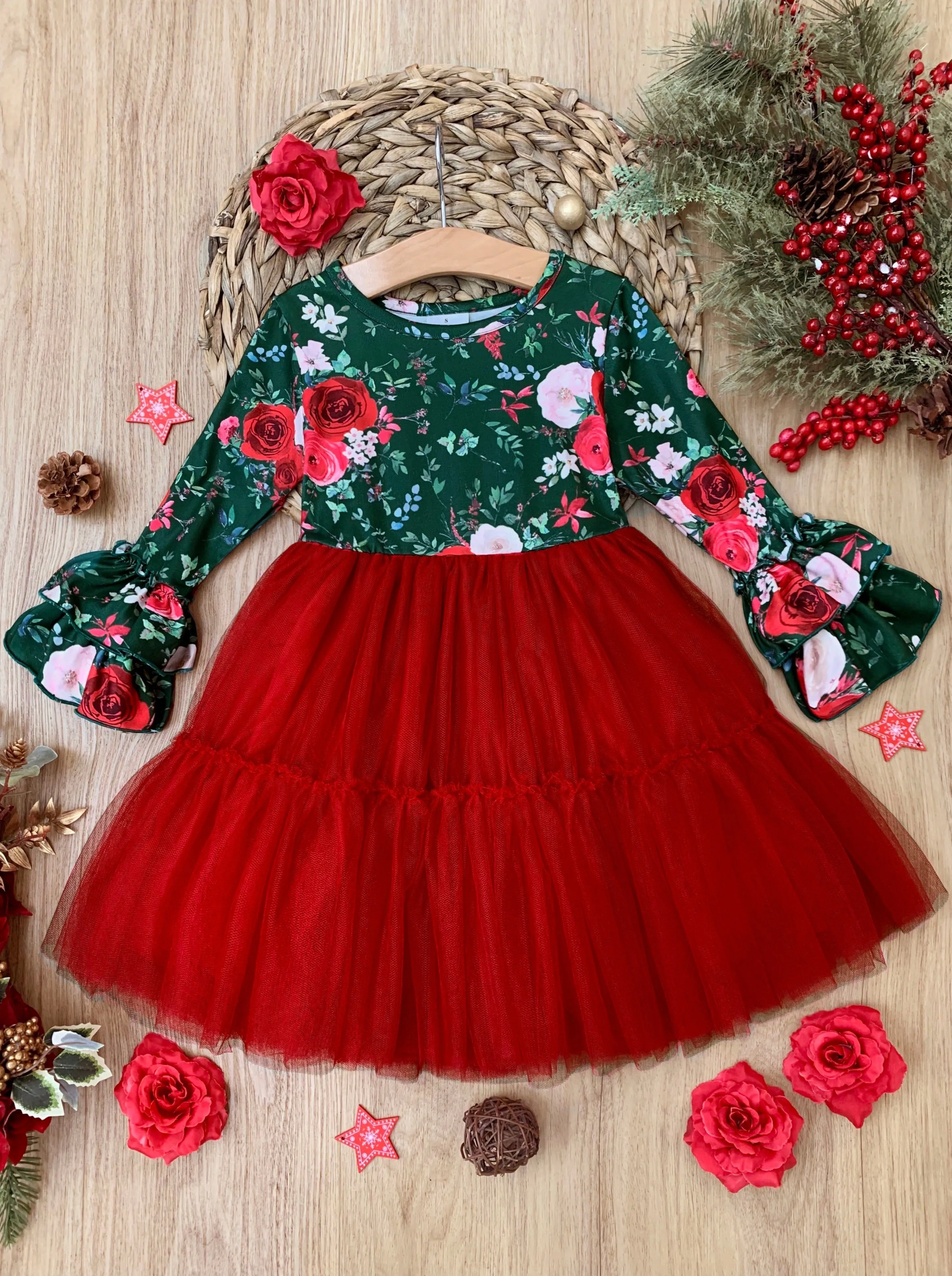 Florals For The Holidays Tutu Dress