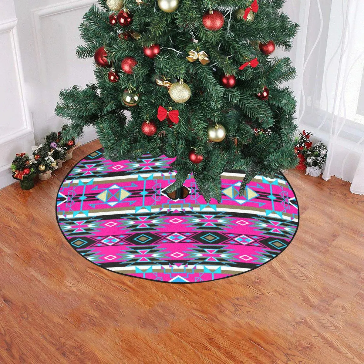 Force of Nature Sunset Storm Christmas Tree Skirt 47" x 47"