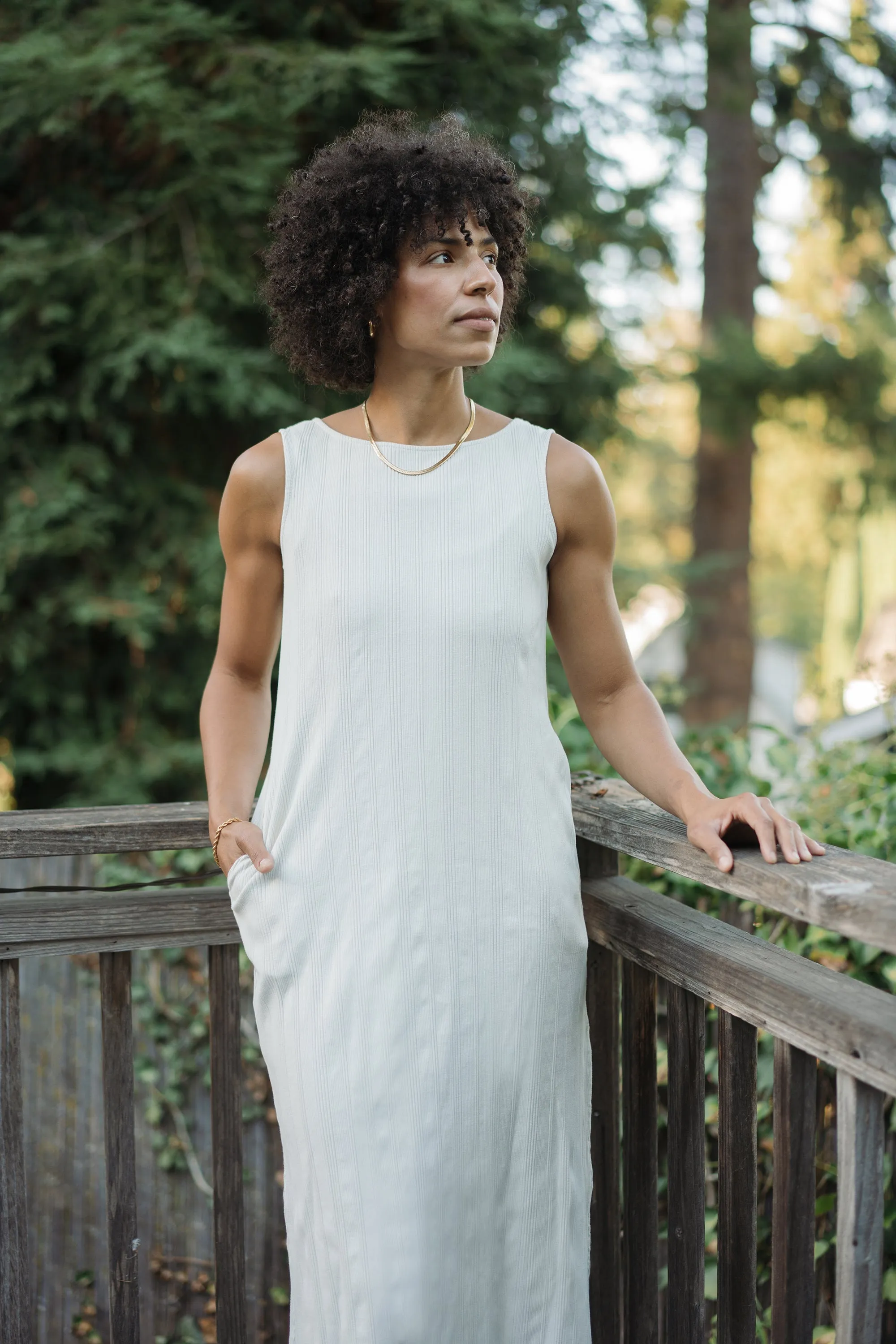 Fortuna Wide Rib Dress - Tofu