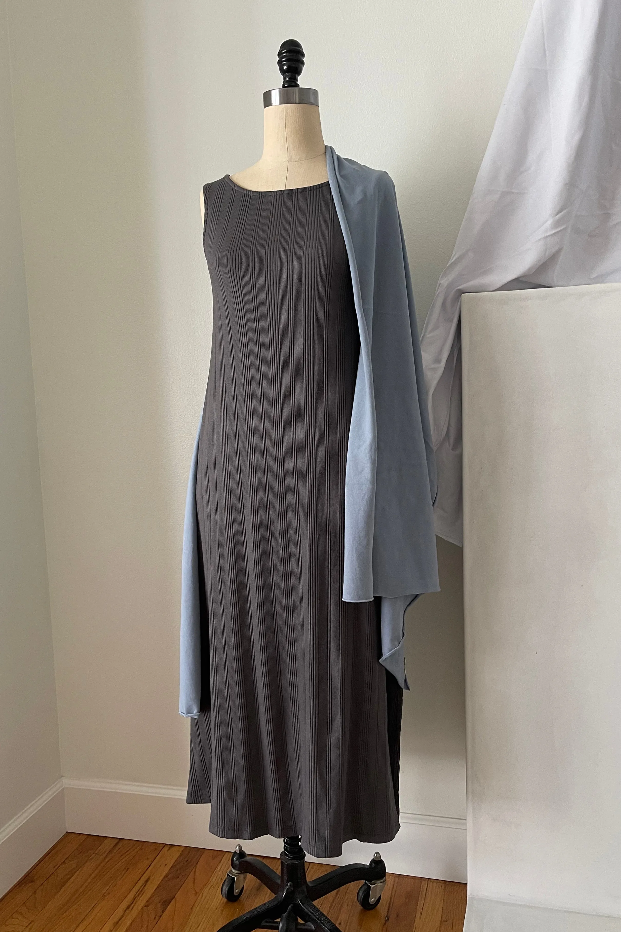 Fortuna Wide Rib Dress - Zinc Grey