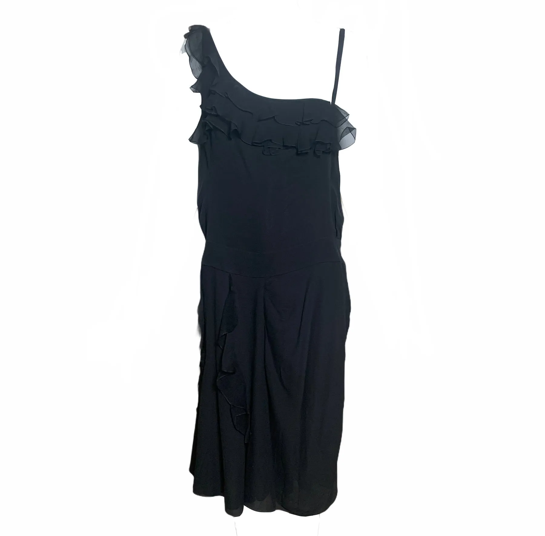 Galliano Black 30s Inspired Chiffon Dress