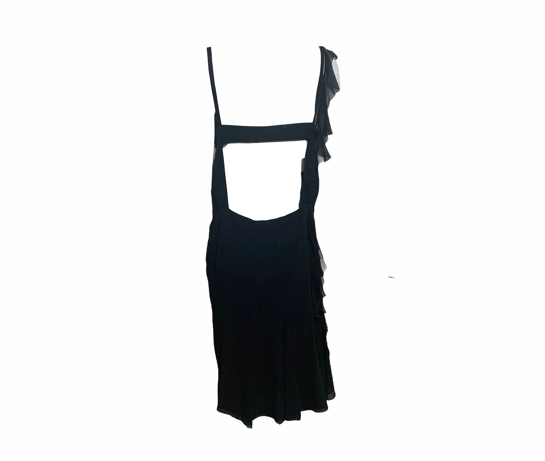 Galliano Black 30s Inspired Chiffon Dress