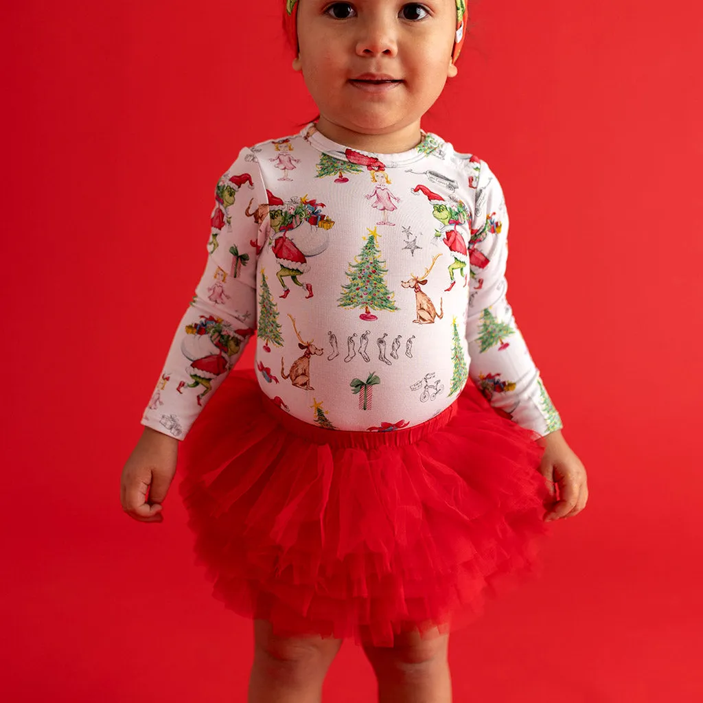 Garnet Red Tulle Bloomer