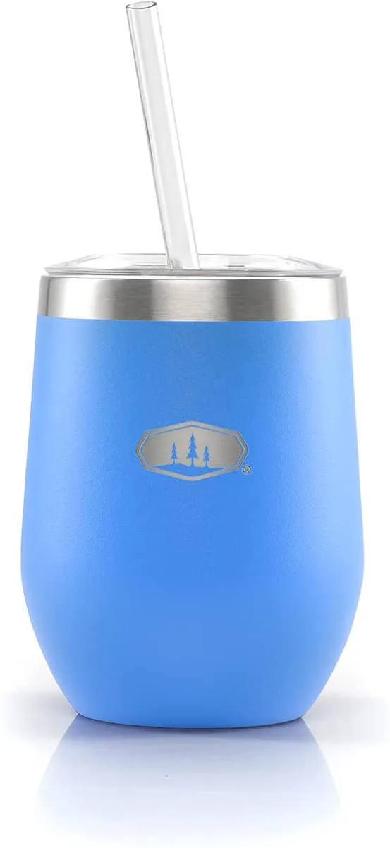 Glacier Stainless 12oz Tumbler - Blue Aster