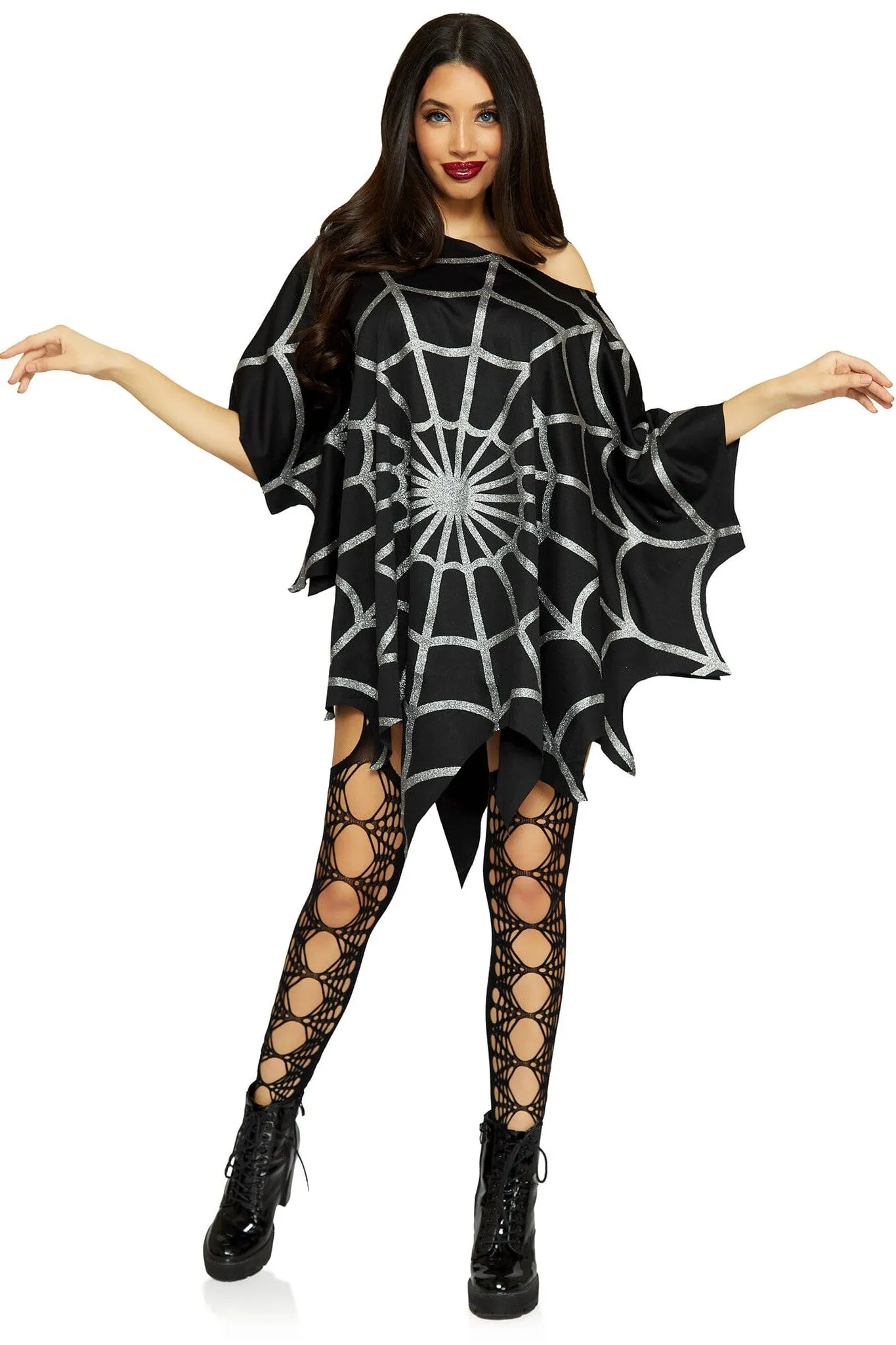 Glitter Web Poncho