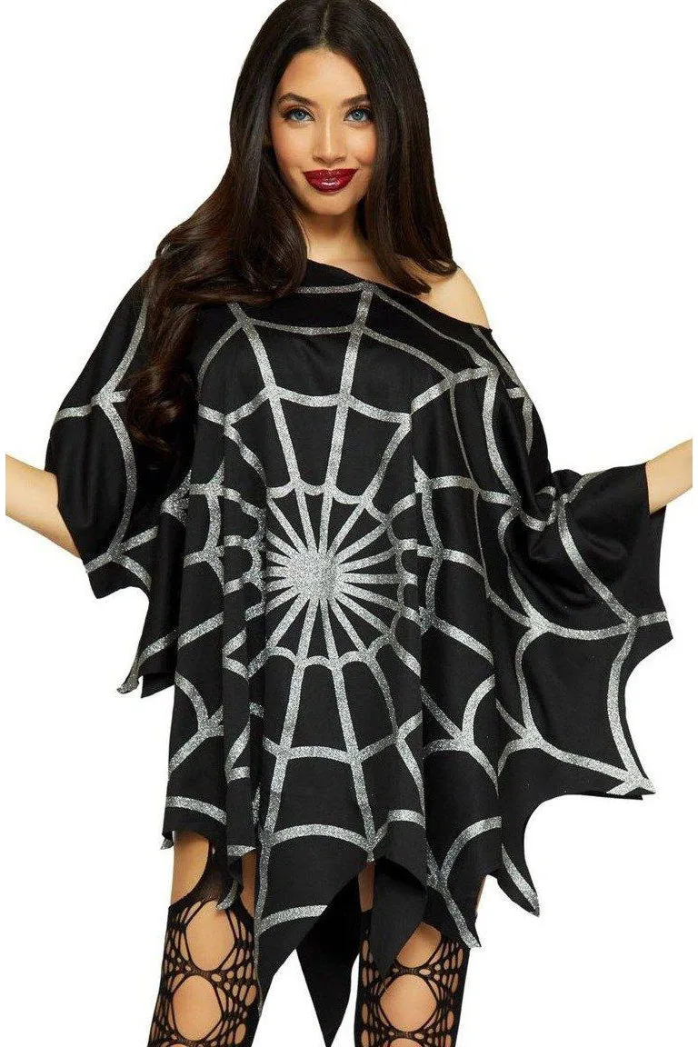 Glitter Web Poncho