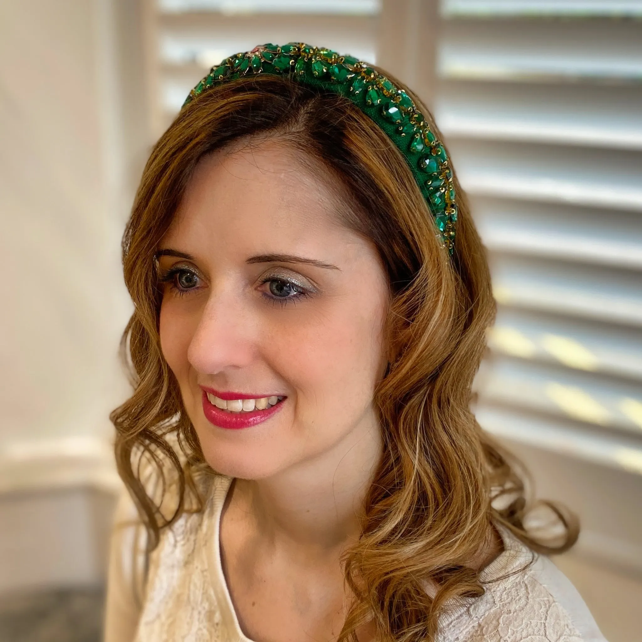 Green Jewelled Headpiece Crystal Headband