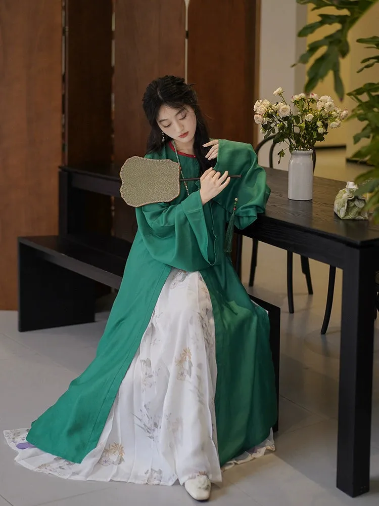 Gu Xiang 故乡 Hometown Late Ming Yuanling Changshan Round Collar Long Shirt