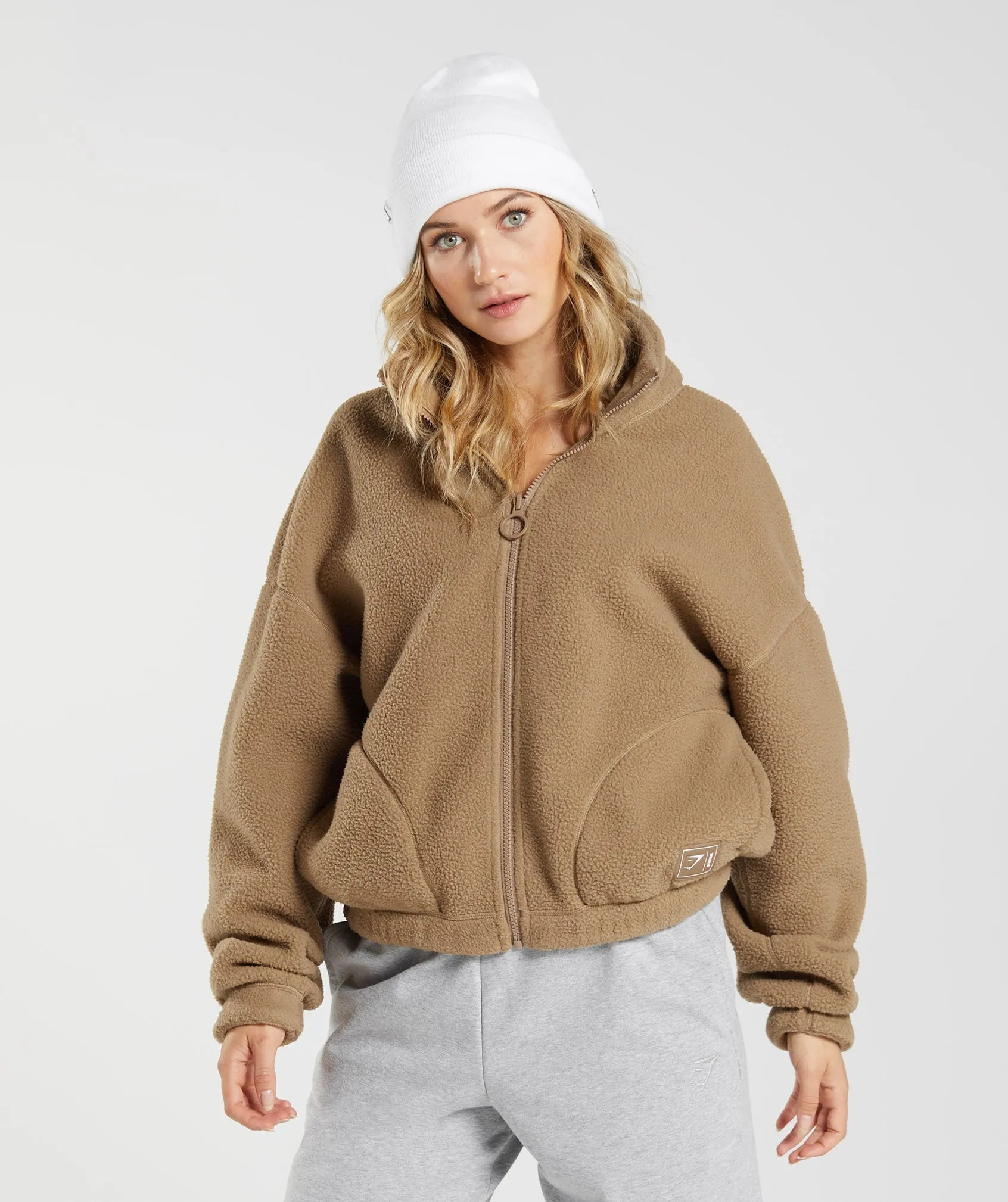 Gymshark Sherpa Jacket - Light Brown