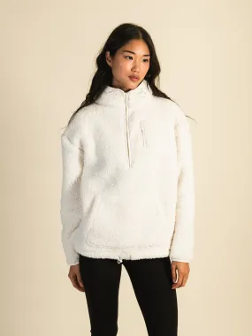 HARLOW TEDDY SHERPA QUARTER ZIP - OATMEAL