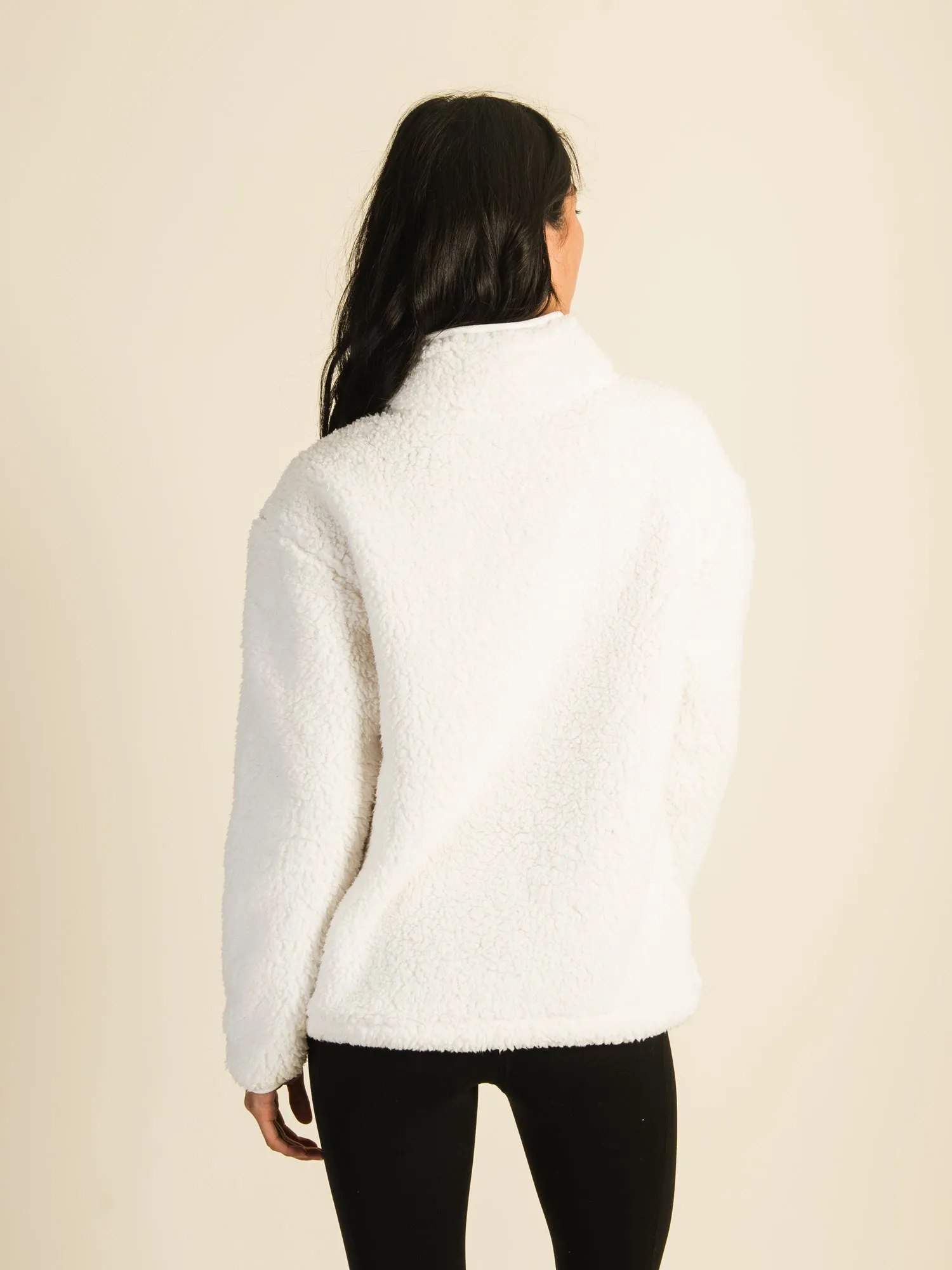 HARLOW TEDDY SHERPA QUARTER ZIP - OATMEAL