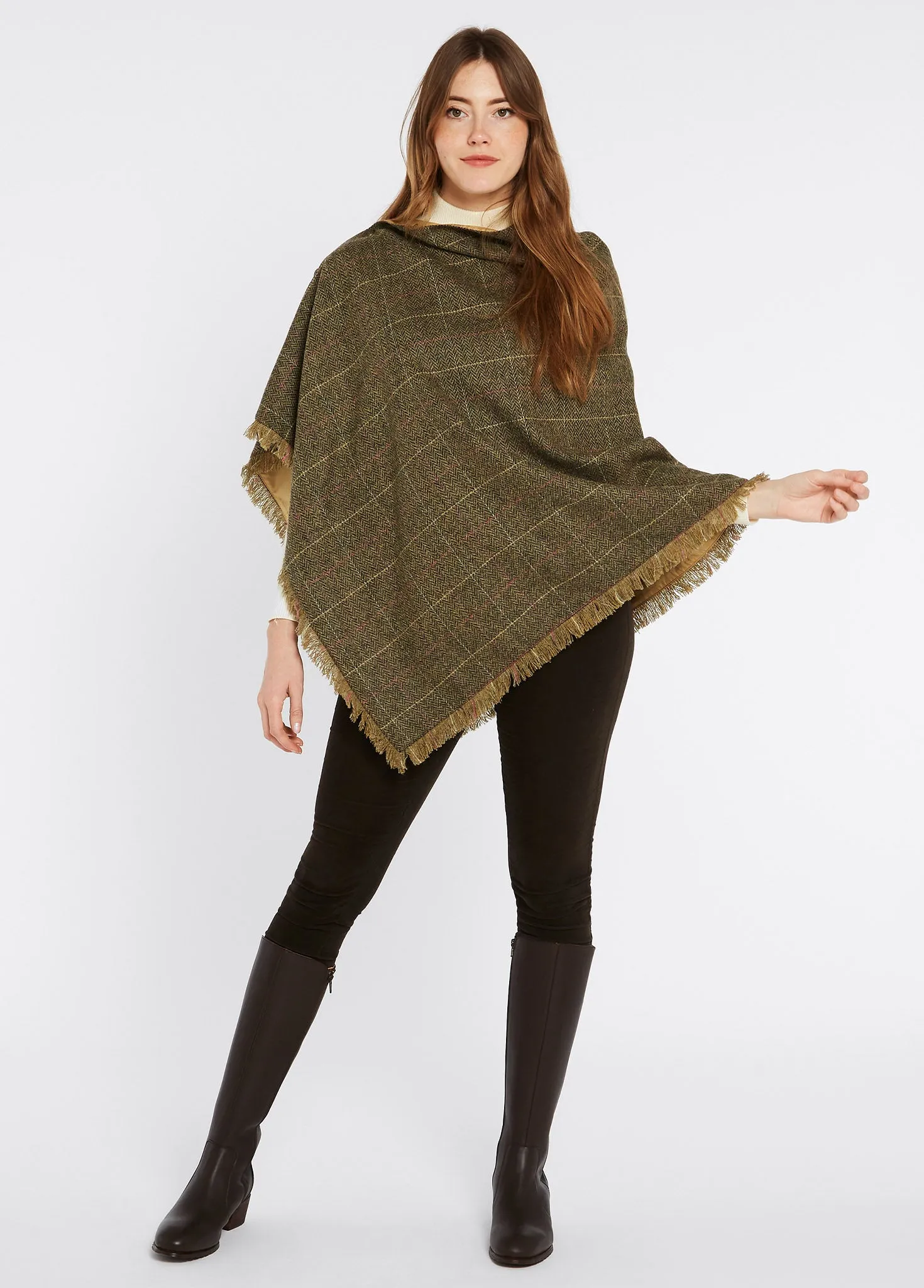 Hazelwood Tweed Poncho - Thistle