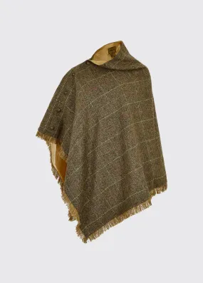 Hazelwood Tweed Poncho - Thistle