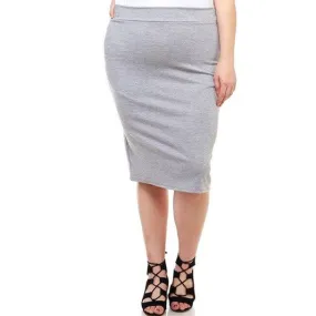 Heather Grey Midi Skirt