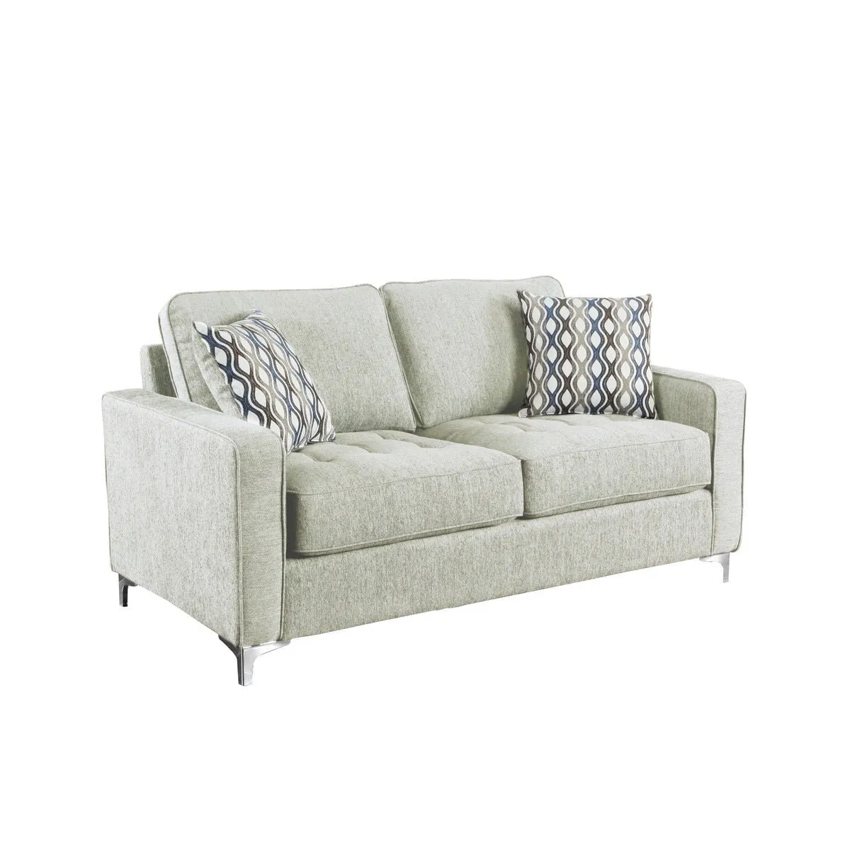 Hudson Platinum Loveseat with 2 Pillows