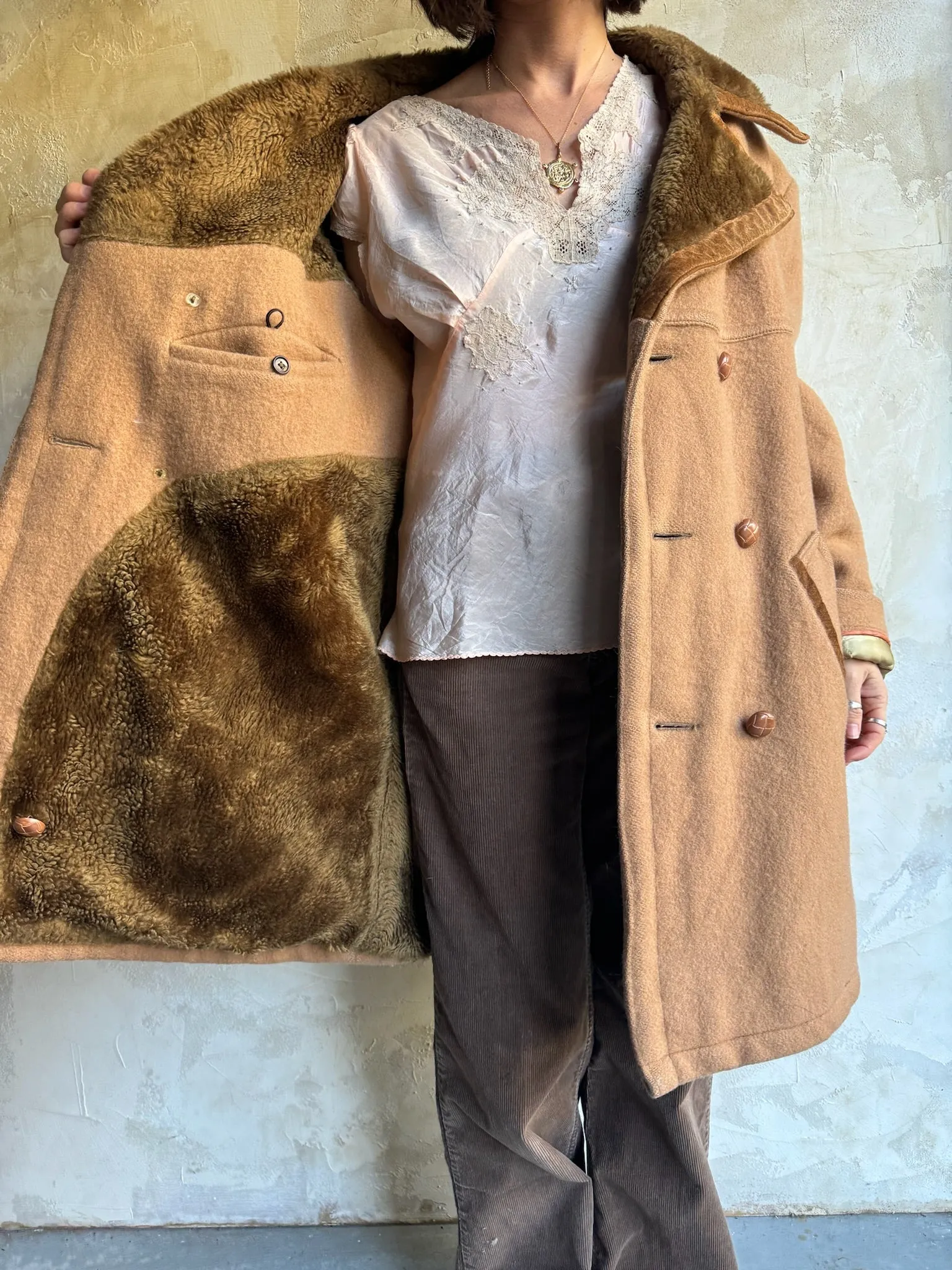 Hudson's Bay Tan Wool Coat