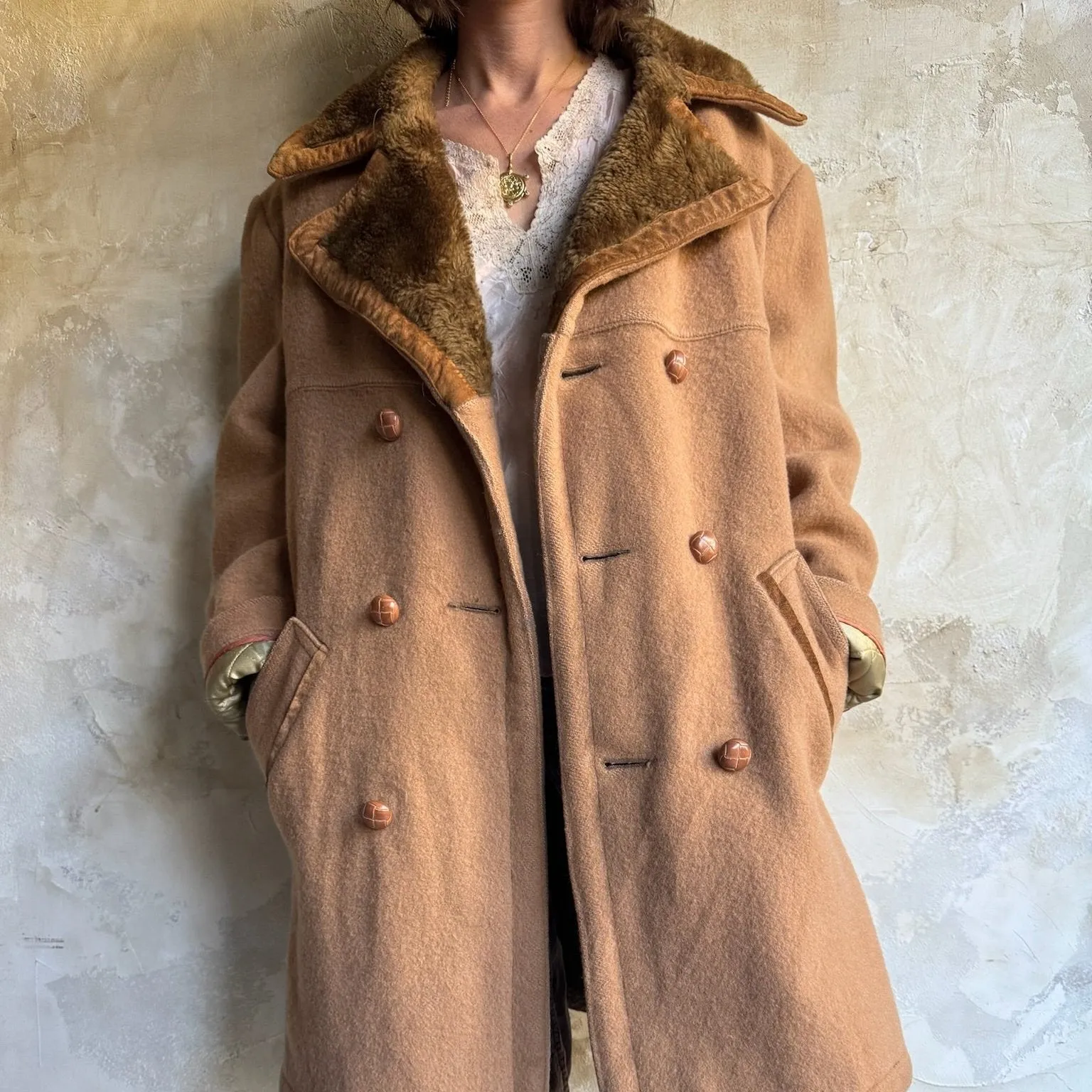 Hudson's Bay Tan Wool Coat