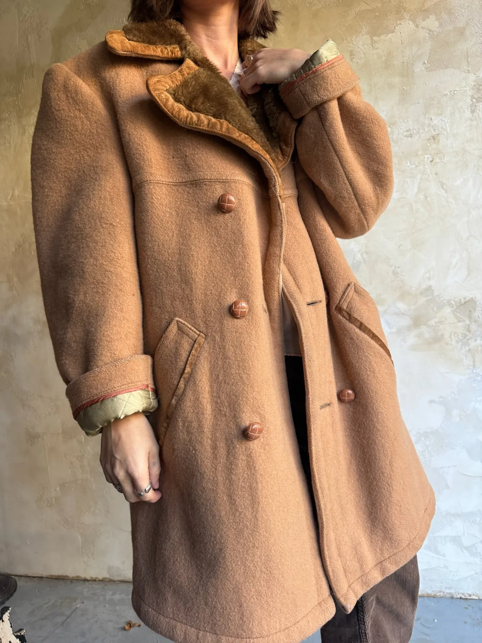 Hudson's Bay Tan Wool Coat