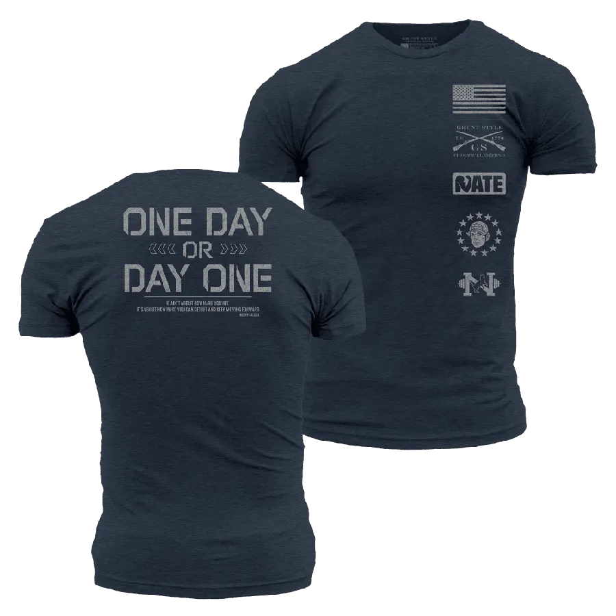 It's Nate - One Day Or Day One T-Shirt - Midnight Navy