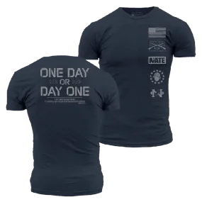 It's Nate - One Day Or Day One T-Shirt - Midnight Navy