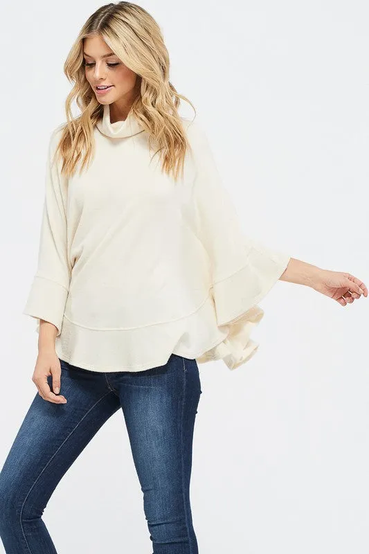 Jaia Cream Dressy Poncho