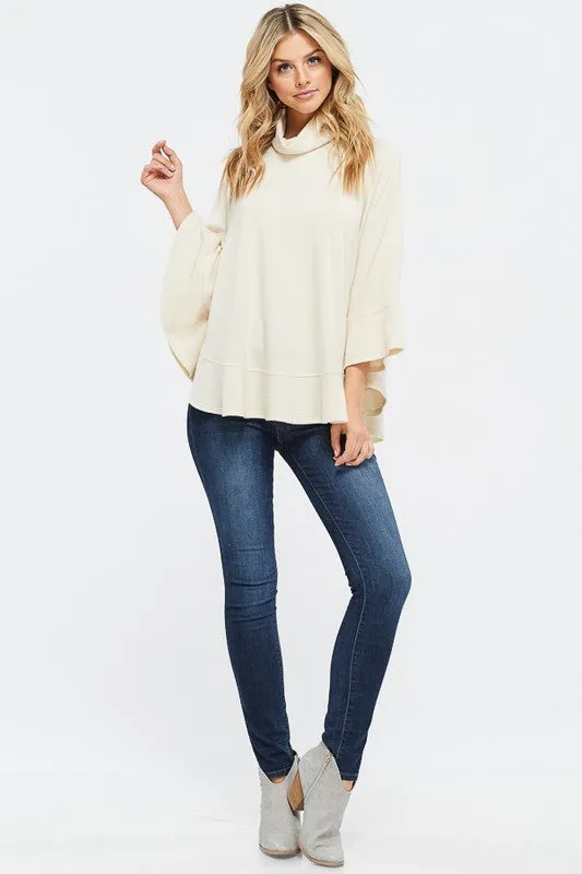 Jaia Cream Dressy Poncho