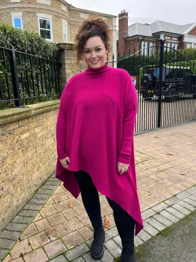 Jordan Pink Asymmetrical Super Soft Poncho