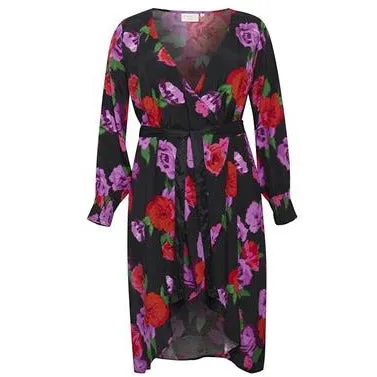 Kaffe Rosalia Wrap Dress in Floral Print