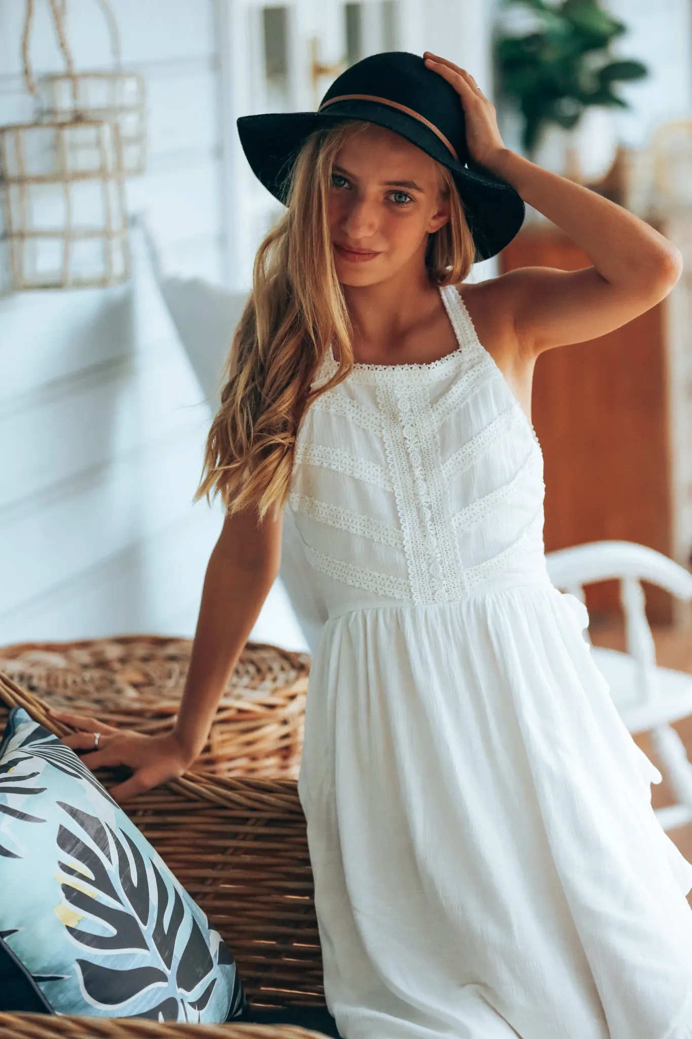 Kaya- Ivory maxi dress tween