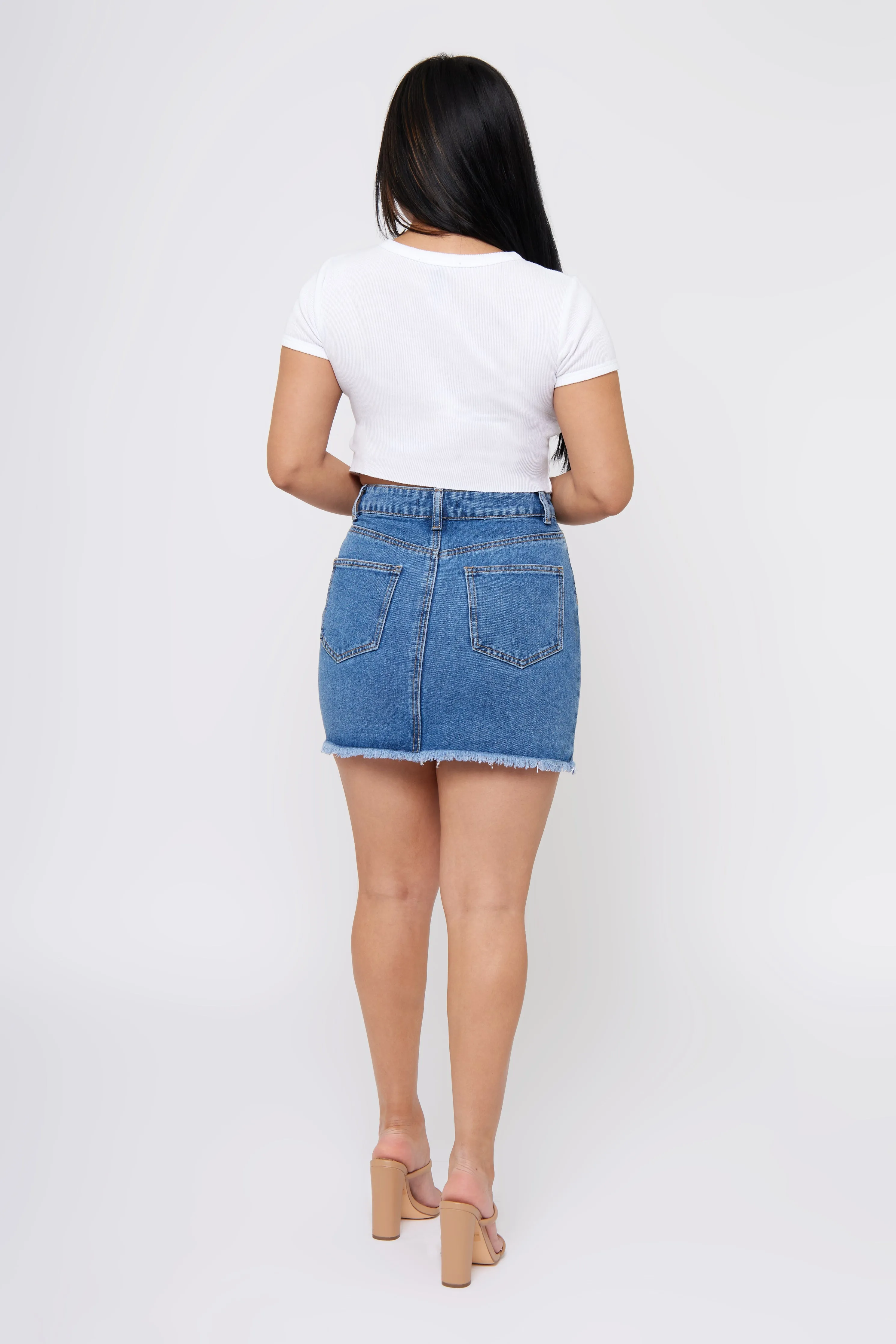 Keep It Real Denim Mini Skirt