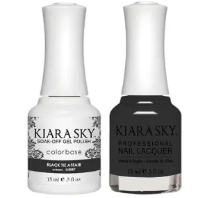 Kiara Sky All-in-One Gel   Polish Duo - 5087 Black Tie Affair