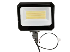 Knuckle Mount Flood Light WATTAGE ADJUSTABLE (35w/60w/80w) 3CCT KELVIN ADJUSTABLE (3000K/4000K/5000K) 120V-277V 135lm/w