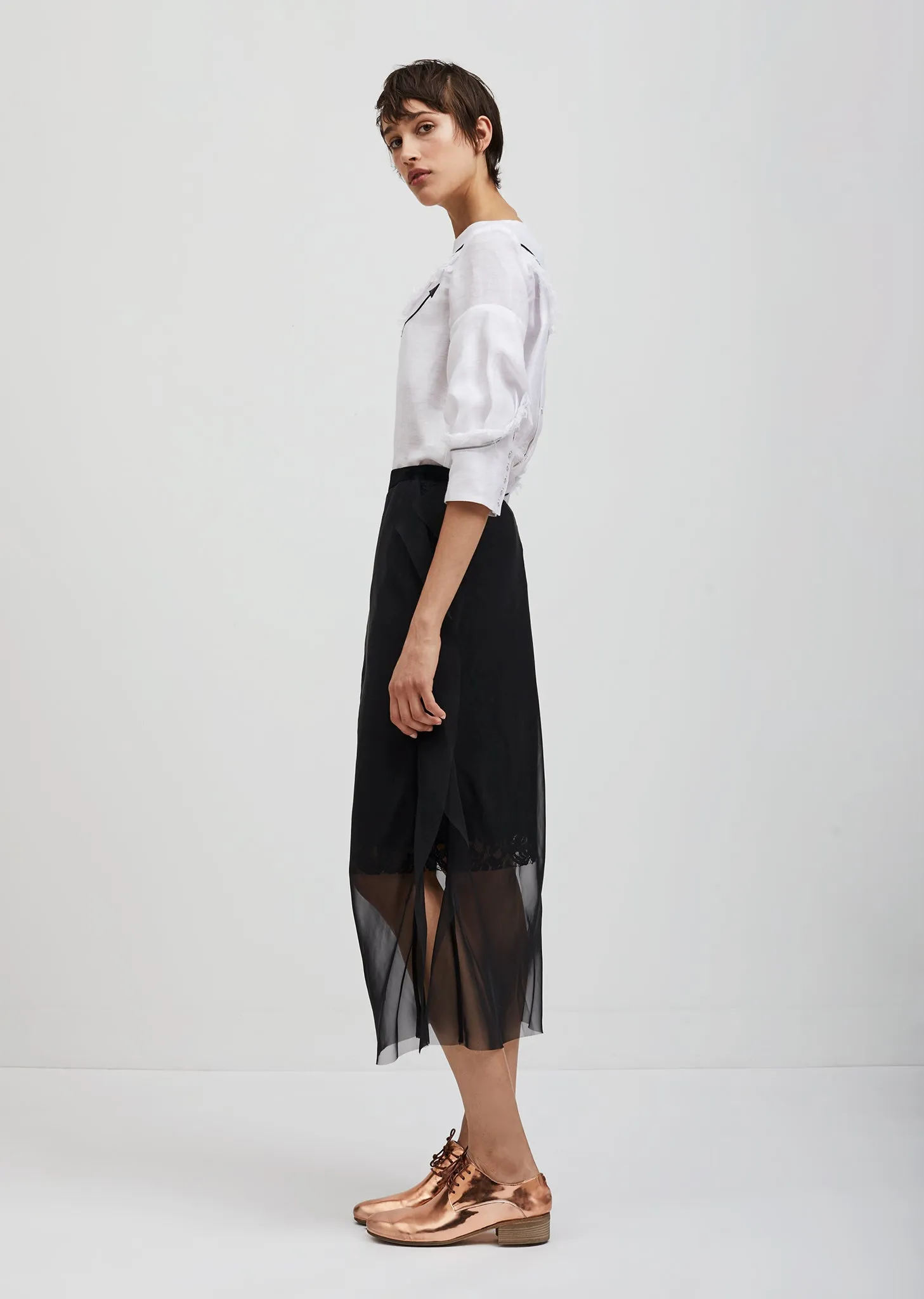 Lace Chiffon Skirt