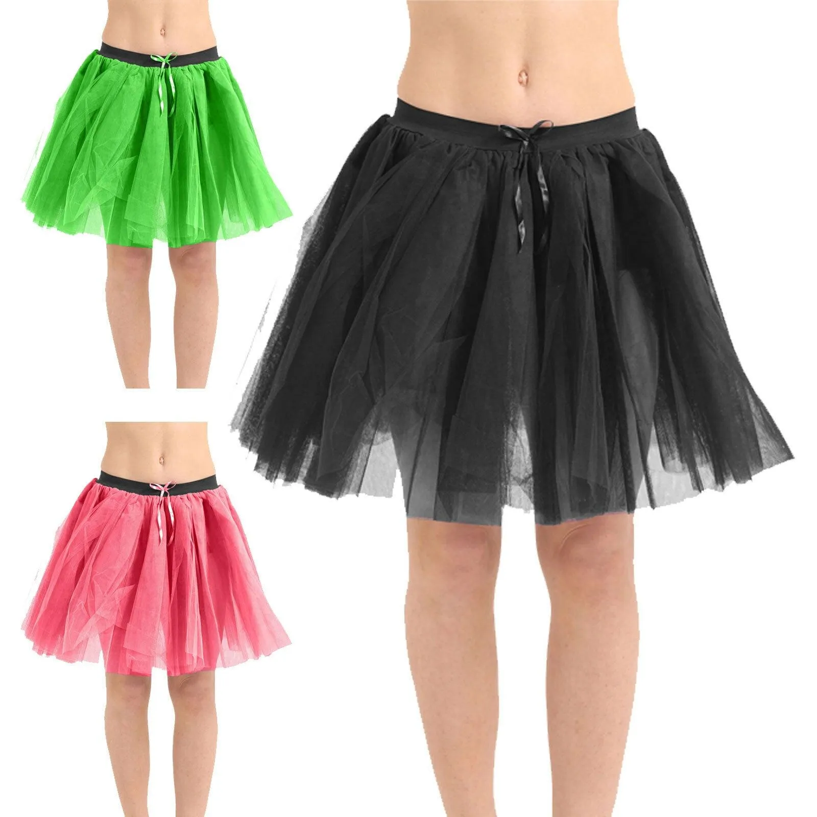 Ladies Girls 3 Layers 18 inches Tutu Skirt 80’s Hen Night Dance Wear Party Skirt