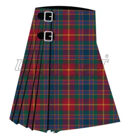 Lands End Maroon Premium Tartan Kilt